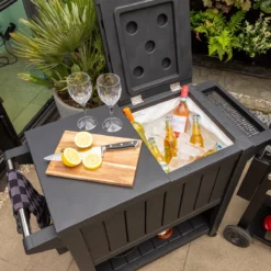 BluMill BBQ Tafel - Inclusief Koelvak 80 Liter - Op Wieltjes - Met Flessenopener - 102 X 46 X 86,5 Cm -Home Keuken Winkel 1200x1200 889
