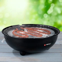 Alpina Elektrische BBQ - Tafel-Barbecue - Geen Rook - Binnen Barbecueën - 1250W - Ø 30 Cm - Zwart -Home Keuken Winkel 1200x1200 973