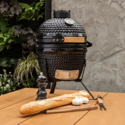 BluMill Kamado BBQ Egg - Kamado 13 Inch - Incl. Vlees Thermometer - Houtskoolbarbecues - Zwart - Ø 27cm -Home Keuken Winkel 1200x1200 987