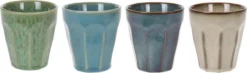 Cappuccino Kopjes - 4 Stuks - In Mooie Blauwe En Groene Kleuren