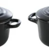 BK Bourgogne Cocotte Ø 10 Cm - 2 Stuks - Zwart - Oven