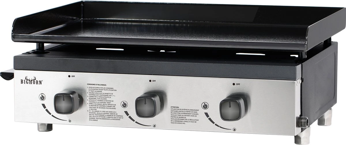 Bighorn Plancha Grill - Gasbarbecue – Tabletop – Draagbaar – 3 Branders 10 Bighorn Plancha Grill - Gasbarbecue – Tabletop – Draagbaar – 3 Branders - Afbeelding 10