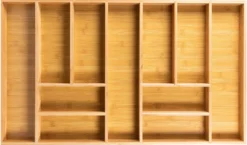 Grote Bestekbak Bamboe 81x47CM - Coninx Besteklade - Opbergbak - Duurzaam - Bamboe - Voor Laden Vanaf 47cm Diep