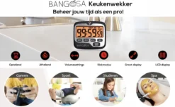 BanGosa® Magnetisch Digitale Kookwekker - Timer - RVS - Keukenwekker Digitaal - Digitale Keuken Timer - Stopwatch Met Magneet -Home Keuken Winkel 1200x739 3