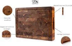 VDN Professionele Snijplank Acacia Hout Met Sapgeul En Handvatten – Hakblok 26x38x3.5 Cm -Home Keuken Winkel 1200x770 4