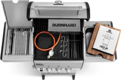 Burnhard Gas BBQ FRED JR. Deluxe - 2 Branders - Incl. Keramische Infraroodbrander & Afdekhoes - Deluxe -Home Keuken Winkel 1200x797 3