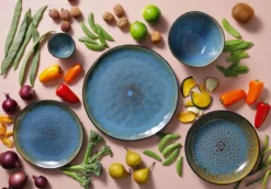 Palmer Serviesset Lotus Stoneware 6-persoons 24-delig Zwart Turquoise -Home Keuken Winkel 1200x838 2