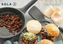 Sola Koekenpan Fair Cooking - Ø 28 Cm - Zwart/wit - Aluminium - Antiaanbaklaag -Home Keuken Winkel 1200x842