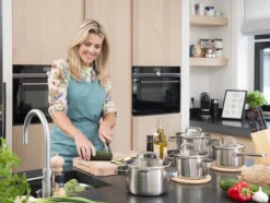 Sola Pannenset Juvia - 4 Delig - Ø 16,16,18,20 Cm - Zilver - RVS - Sandwichbodem -Home Keuken Winkel 1200x906