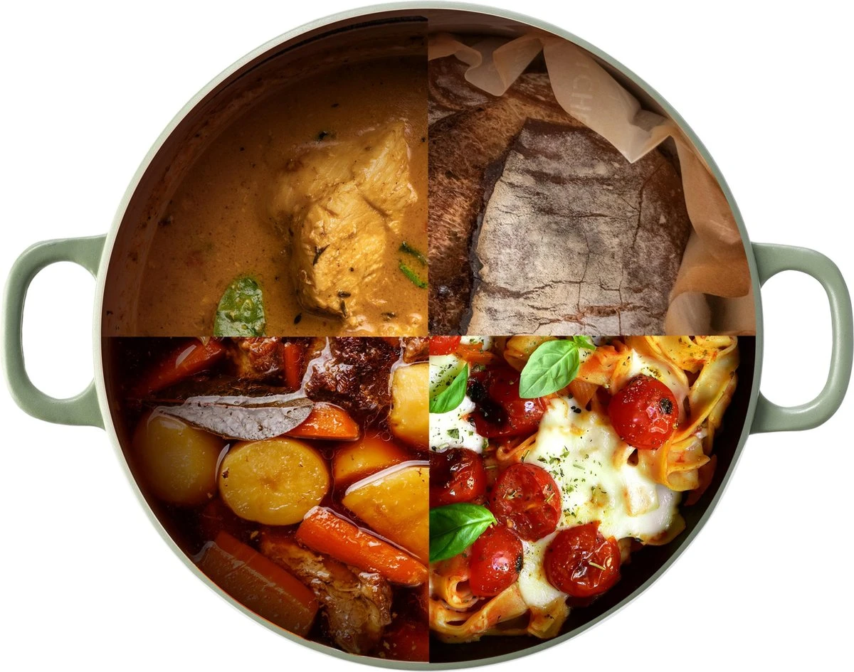 BK Bourgogne Braadpan Ø 24 Cm - Groen - Gietijzer - Inductie 3 BK Bourgogne Braadpan Ø 24 Cm - Groen - Gietijzer - Inductie - Afbeelding 3