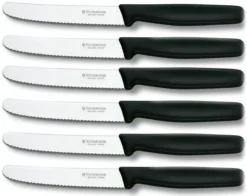 Victorinox Tafelmessen - 6-Delig - Zwart - Recht Heft -Home Keuken Winkel 1200x953 2