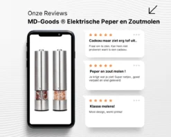 MD-Goods ® Elektrische Peper En Zoutmolen Set - Pepermolen - RVS - Cadeau - Restaurant Kwaliteit -Home Keuken Winkel 1200x960 4