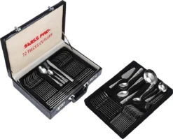 Swiss Pro+ Bestekset In Koffer-72 Delig-12 Persoons-Zwitsers Kwaliteit-Complete Set-100% Roestvrijstaal-Modern -Home Keuken Winkel 1200x967