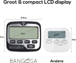 BanGosa® Magnetisch Digitale Kookwekker - Timer - RVS - Keukenwekker Digitaal - Digitale Keuken Timer - Stopwatch Met Magneet -Home Keuken Winkel 1200x996