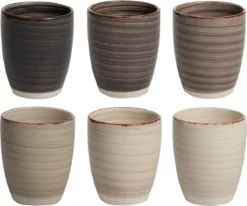 BK Industrieel - Koffiemok - 6 Stuks - Zonder Oor - 340ml