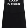 Roly Keukenschort Mr. Good Lookin' Is Cookin' - One Size - Zwart - Vaderdag Cadeau - Papa Cadeau - Cadeau Voor Hem - Cadeau Voor Vader - Keukenschort Met Tekst