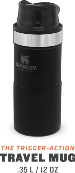Stanley Trigger-Action Travel Mug 0.47L - Thermosfles - Matt Black -Home Keuken Winkel 521x1200