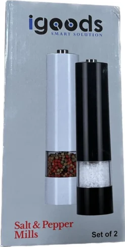 IGOODS Keramiek Elektrische Pepermolen En Zoutmolen - Pepermolen - Zoutmolen - 2 Stuks- Wit -Home Keuken Winkel 607x1200