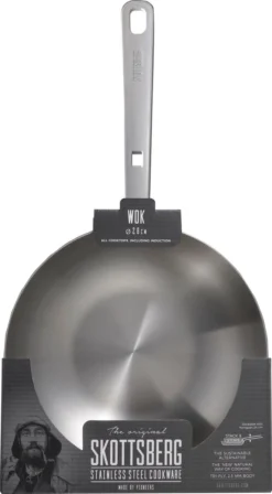 Skottsberg Wok Stainless Steel 28 Cm Roestvrijstaal -Home Keuken Winkel 662x1200