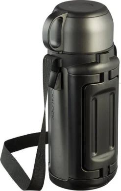 Lock&Lock Thermoskan - Isoleerkan - Thee En Koffie - Lekvrij - 1,5 Liter - RVS - Inklapbaar Handvat - Zwart