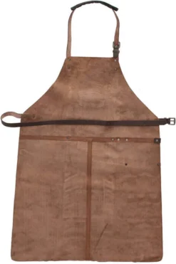 Old West BBQ Schort Barbecue Schort Leer - Cognac Bruin -Home Keuken Winkel 799x1200 5