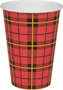 Koffiebeker Schotse Ruit Koffiebeker Karton Superaanbieder 7,5oz/180cc Qualit-iX Doos 2500 Stuks