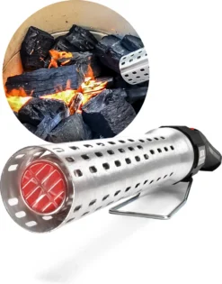 DistinQ BBQ Lighter Aansteker - Elektrische Barbecue Looftlighter Houtskool Starter Voor Barbecue, Grill En Open Haard - 2000 Watt