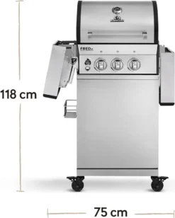 Burnhard Gas BBQ FRED JR. Deluxe - 2 Branders - Incl. Keramische Infraroodbrander & Afdekhoes - Deluxe -Home Keuken Winkel 961x1200 1